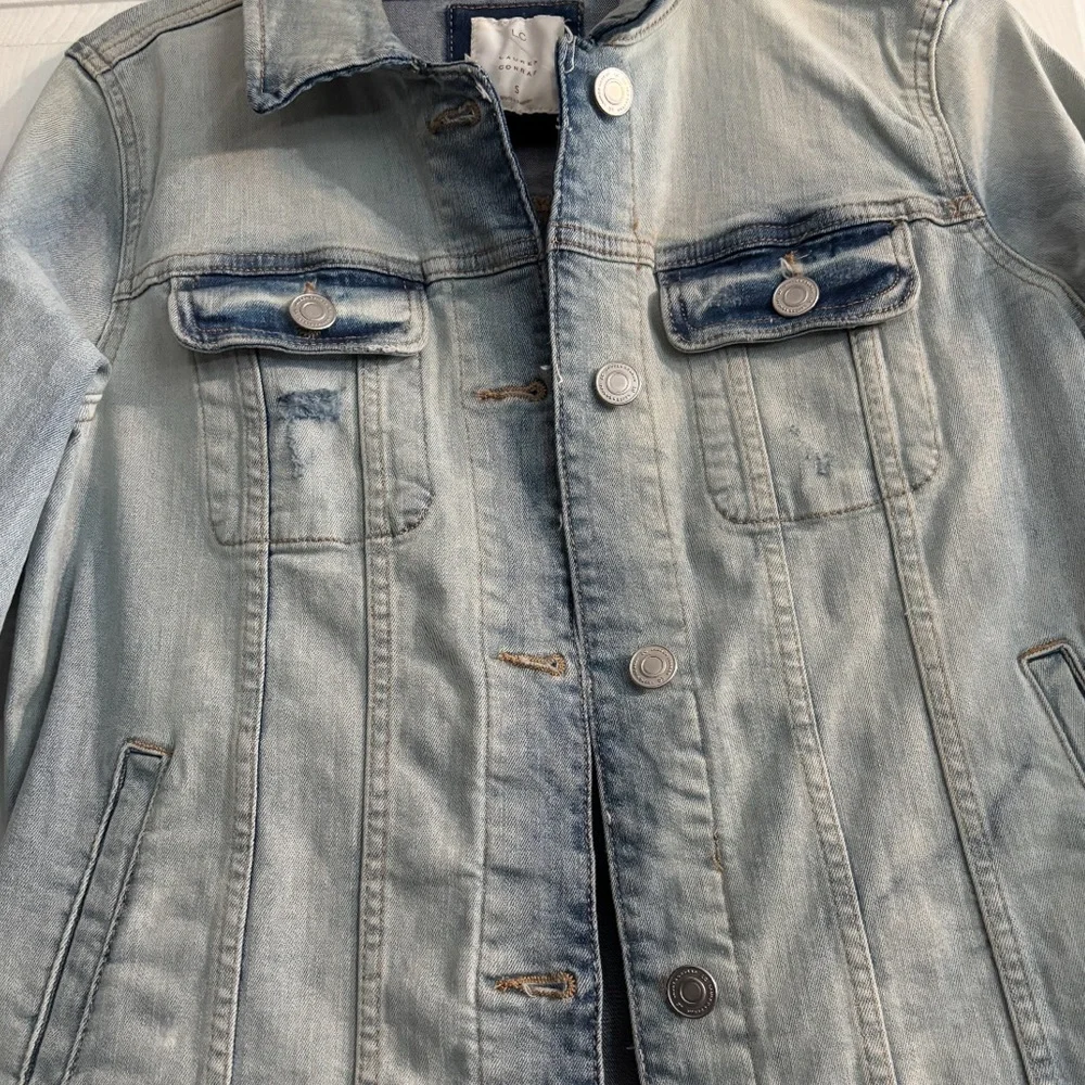 LC Lauren Conrad Light Blue Jean Jacket - Picture 4 of 6